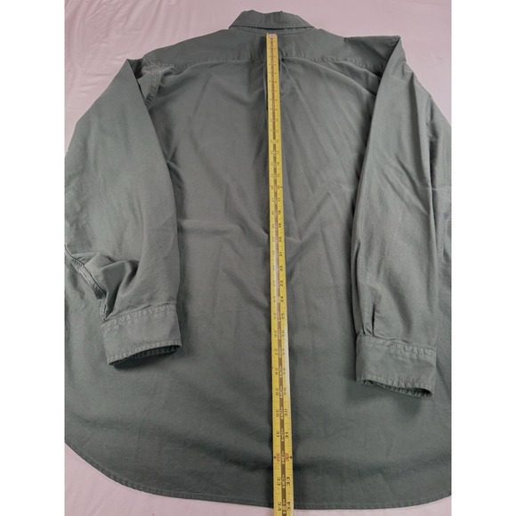Polo Ralph Lauren Men's XL‎ Tall Button Down Dark Green Heavy Weight Shirt - Picture 6 of 7